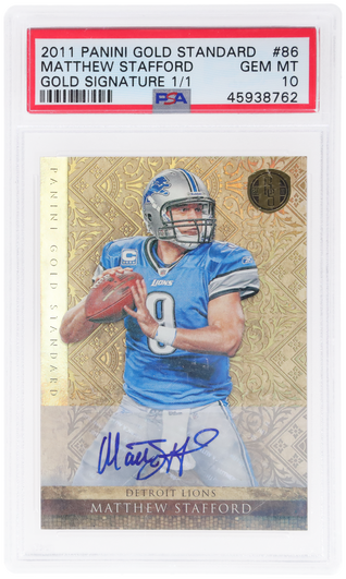 2011 Panini Gold Standard Gold Signature Matthew Stafford #86 /1