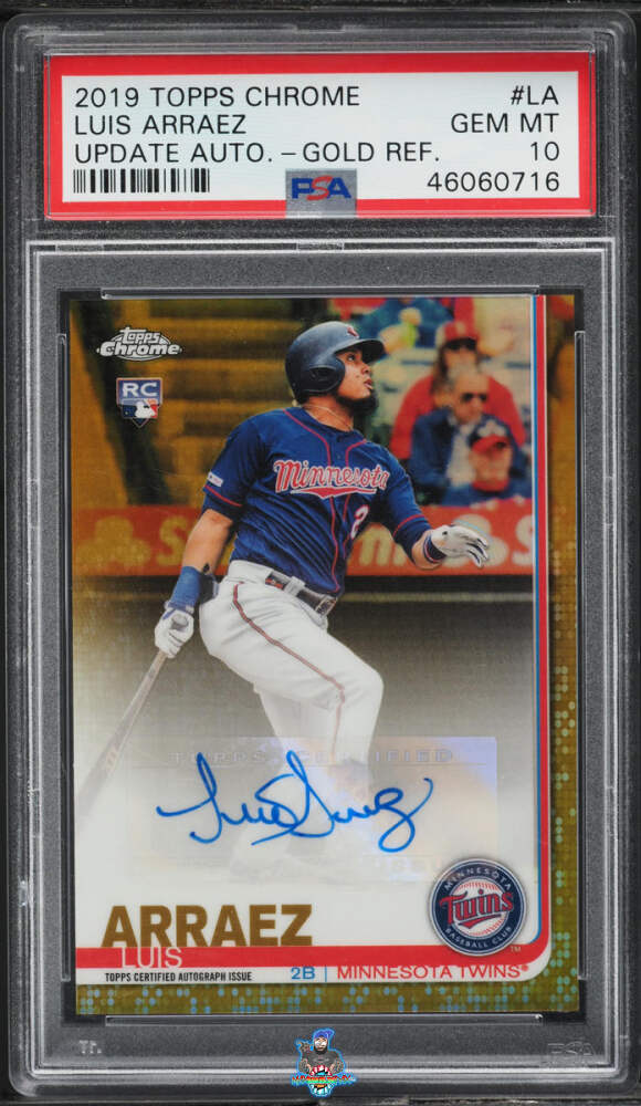 2019 Topps Chrome Update Autograph Gold Refractor Luis Arraez #CUALA /50