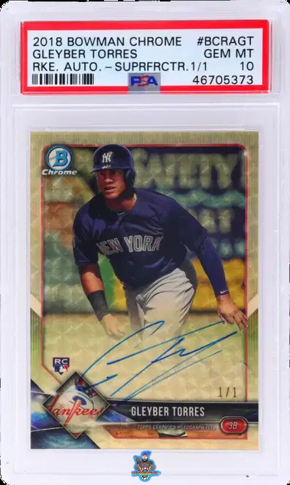 2018 Bowman Chrome Rookie Autograph Superfractor Gleyber Torres #BCRAGT /1