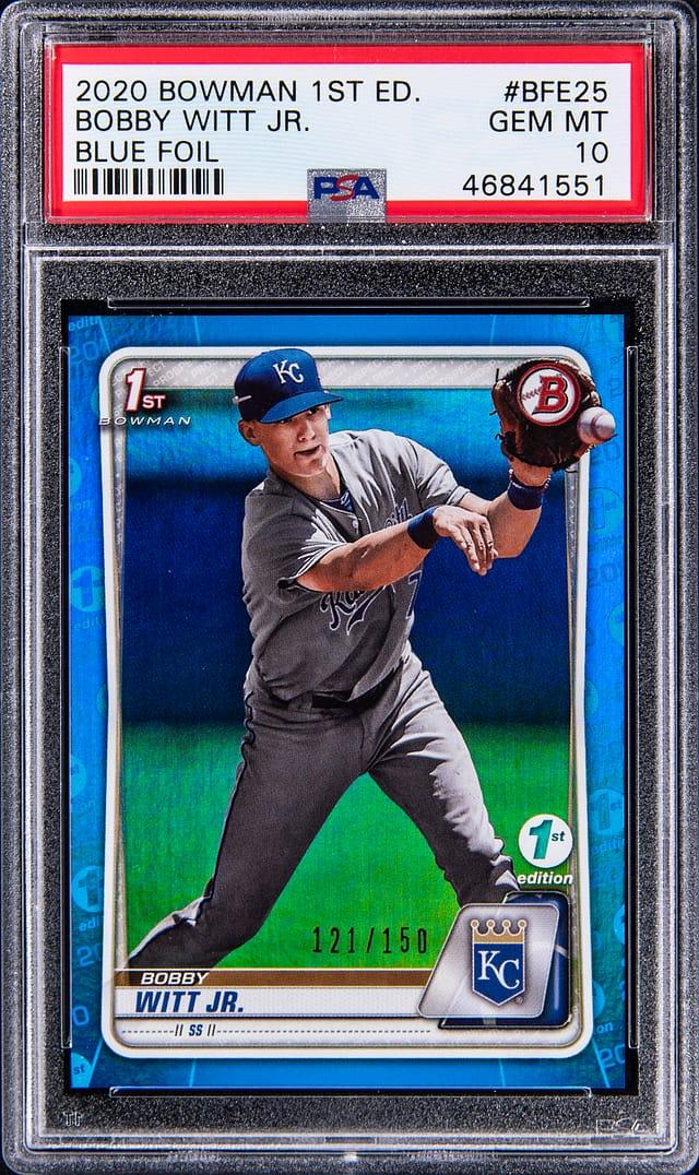 2020 Bowman 1st Edition Blue Foil Bobby Witt Jr. #BFE25 /150