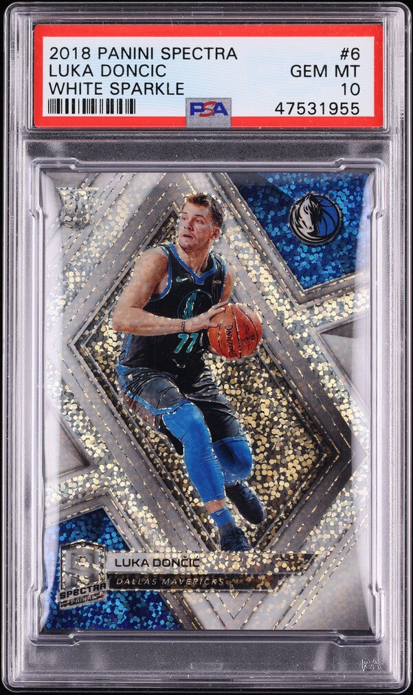 2018 Panini Spectra White Sparkle Luka Doncic #6