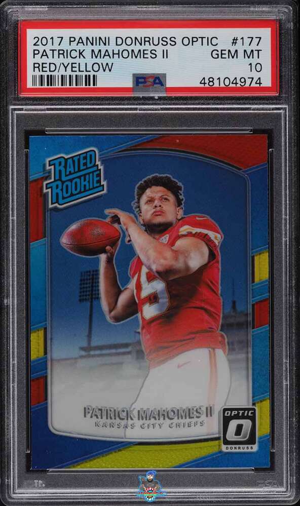 2017 Donruss Optic Rated Rookie Red and Yellow Patrick Mahomes II #177