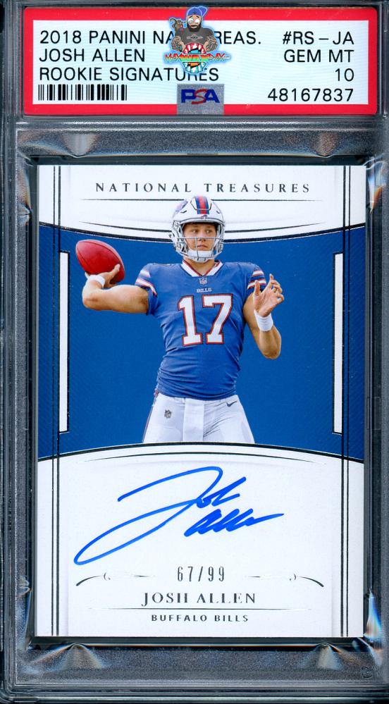 2018 National Treasures Rookie Signature Josh Allen #RSJA /99