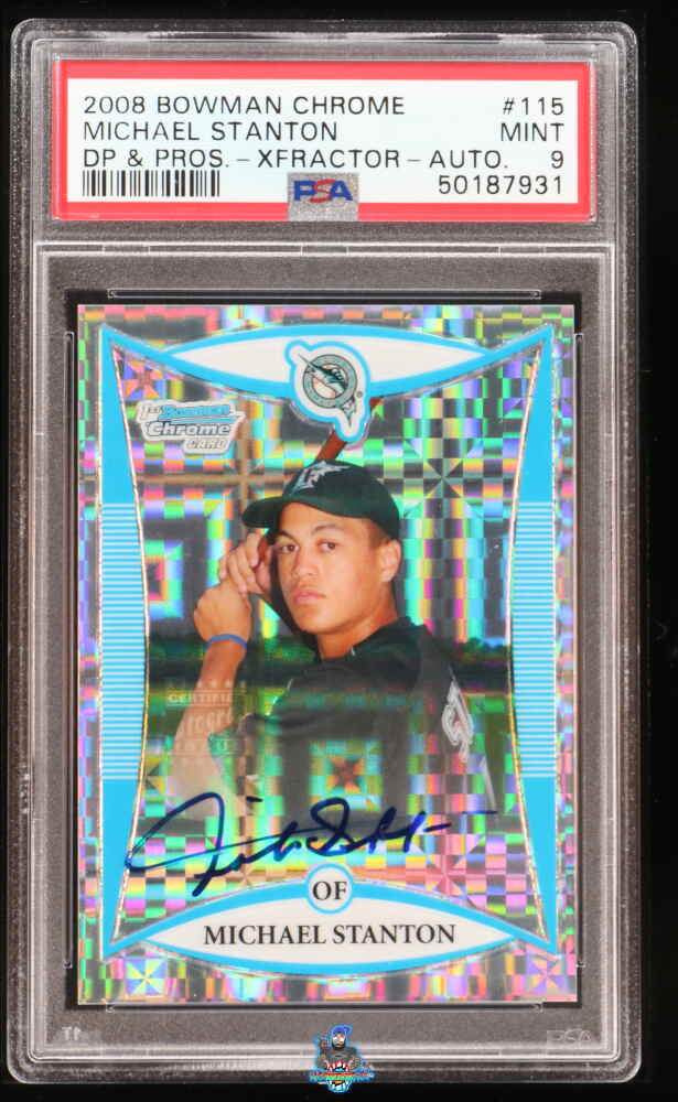 2008 Bowman Draft Chrome Prospect Autograph Xfractor Giancarlo Stanton #BDPP115 /225