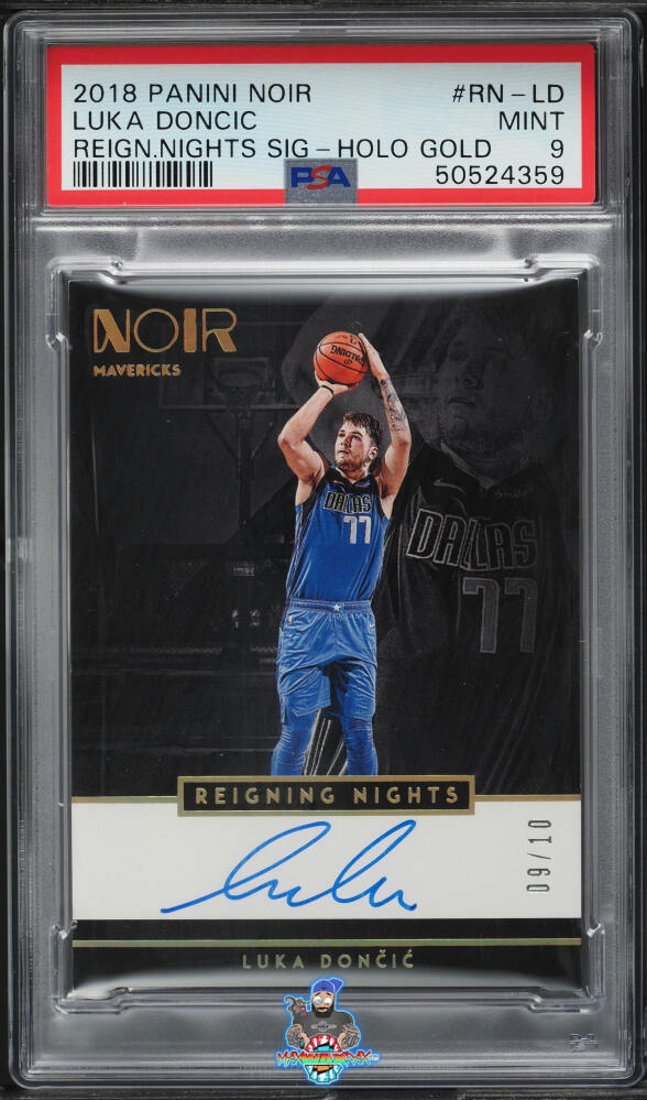 2018 Panini Noir Reigning Nights Signature Holo Gold Luka Doncic #3 /10