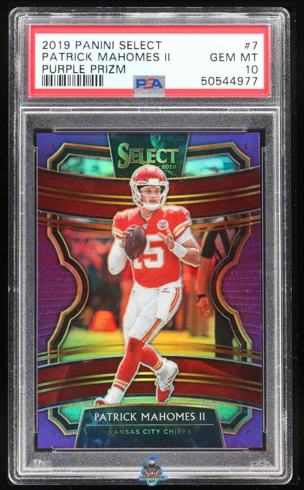 2019 Panini Select Concourse Purple Prizm Patrick Mahomes II #7 /75