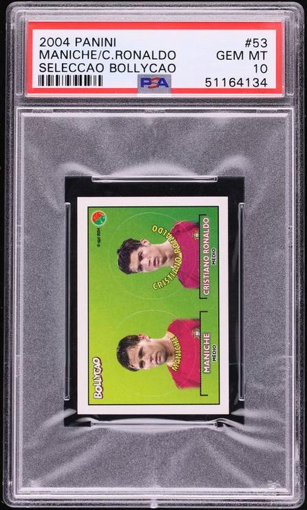 2004 Panini Seleccao Bollycao Maniche & Cristiano Ronaldo #53 PSA 10 GEM MINT