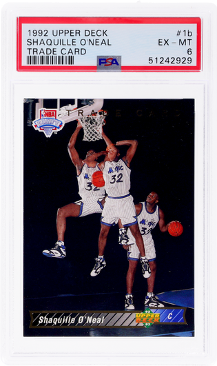 1992 Upper Deck Trade Card Shaquille O'Neal #1B