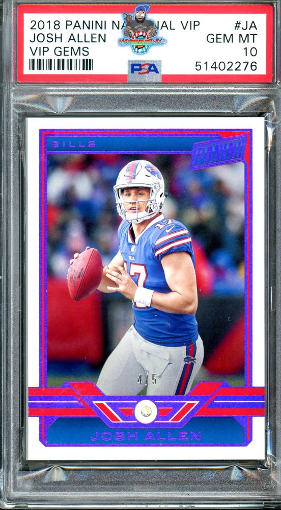 2018 Panini National VIP VIP Gems Josh Allen #JA /5