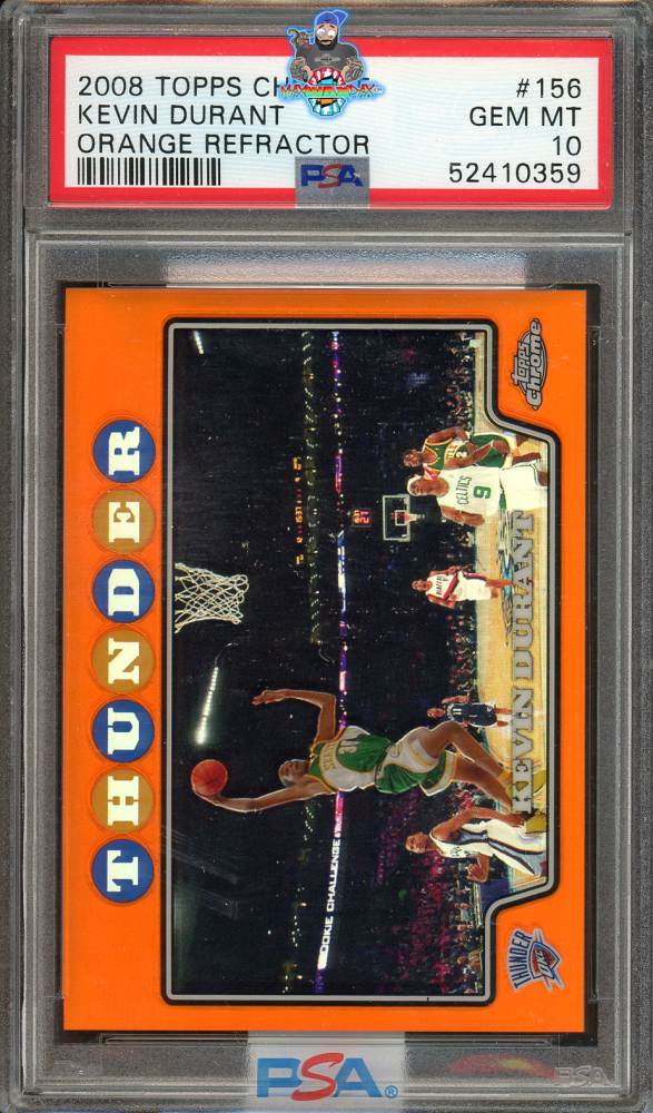 2008 Topps Chrome Orange Refractor Kevin Durant #156 /499