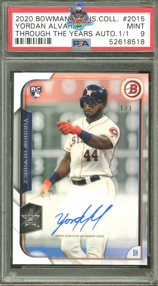 2020 Bowman Transcendent Through the Years Autograph Yordan Alvarez #YA2015 /1