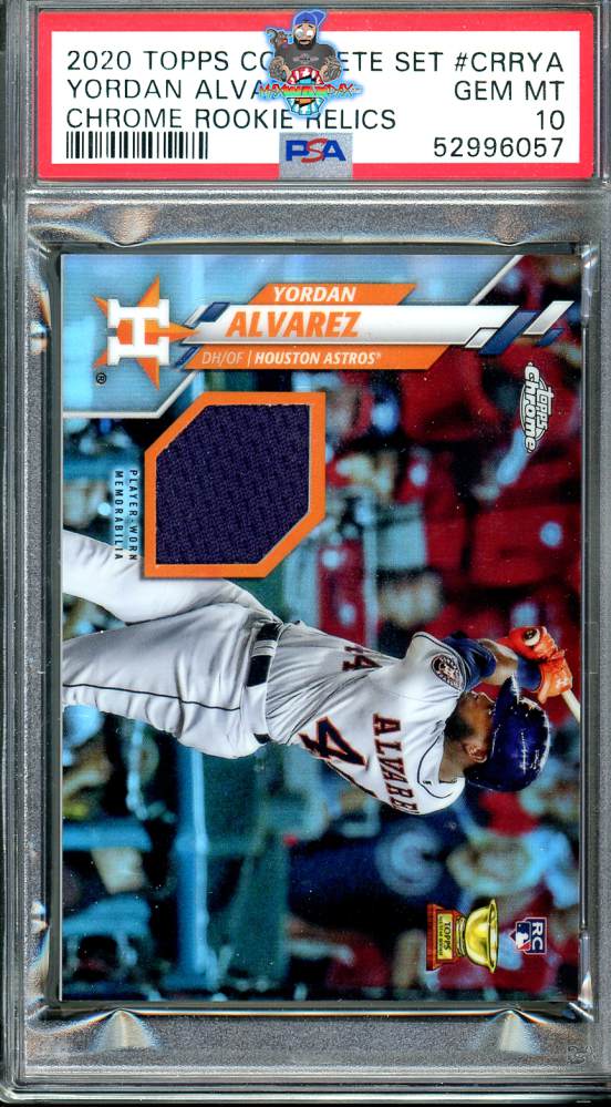 2020 Topps Complete Set Chrome Rookie Relic Yordan Alvarez #CRRYA