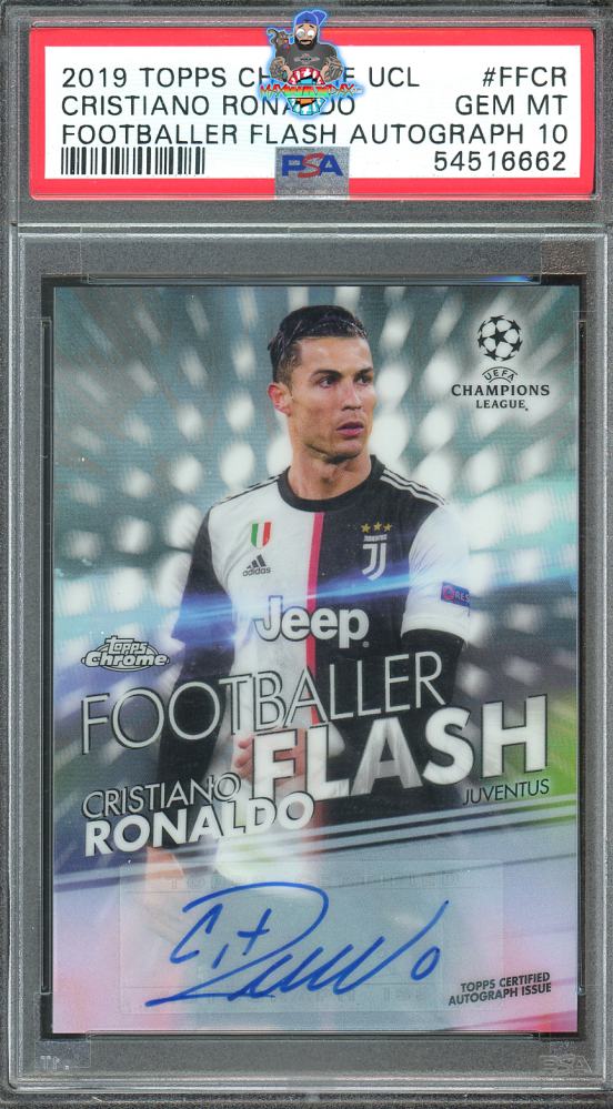 2019 Topps Chrome UEFA Champions League Footballer Flash Autograph Cristiano Ronaldo #FFCR /50