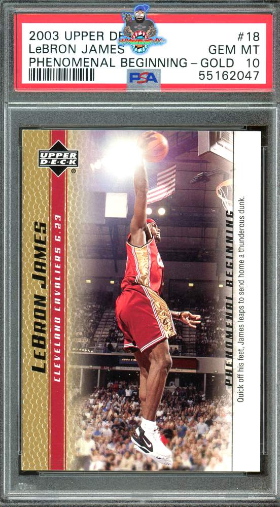 2003 Upper Deck Phenomenal Beginning Gold LeBron James #18