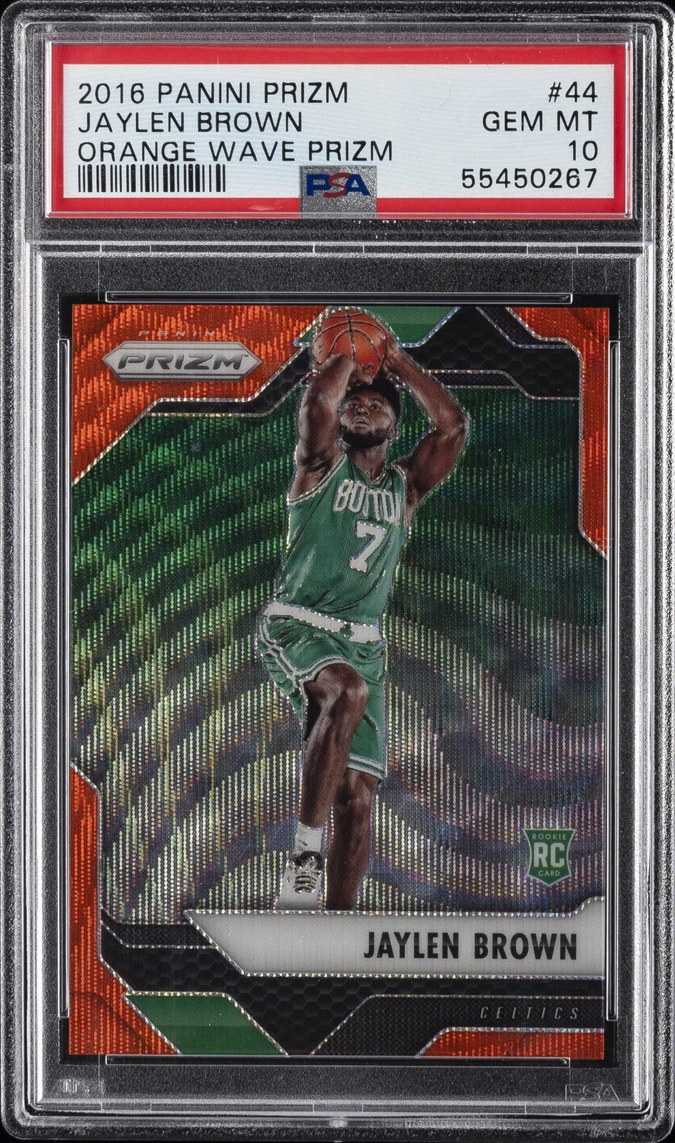 2016 Panini Prizm Orange Wave Prizm Jaylen Brown #44 /25