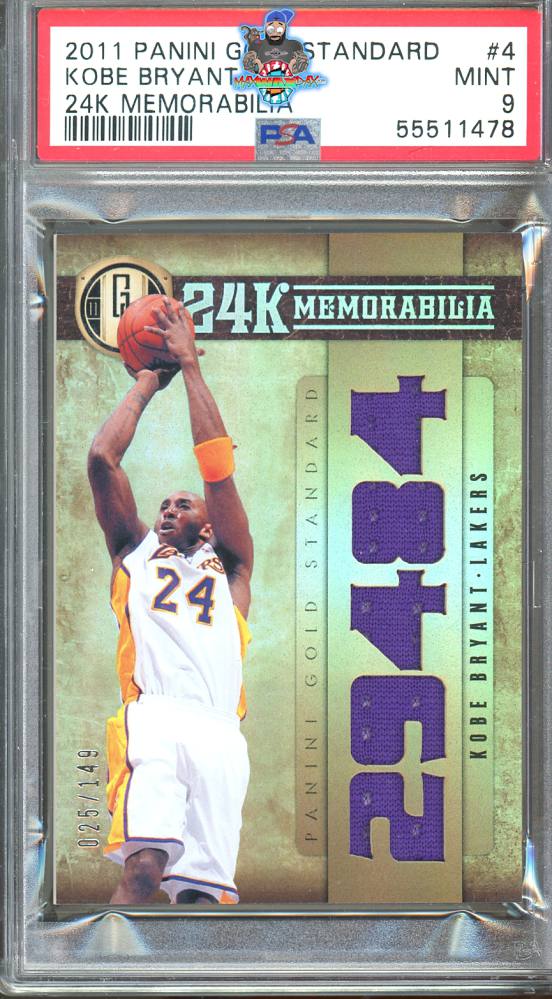 2011 Panini Gold Standard 24k Memorabilia Kobe Bryant #4 /149