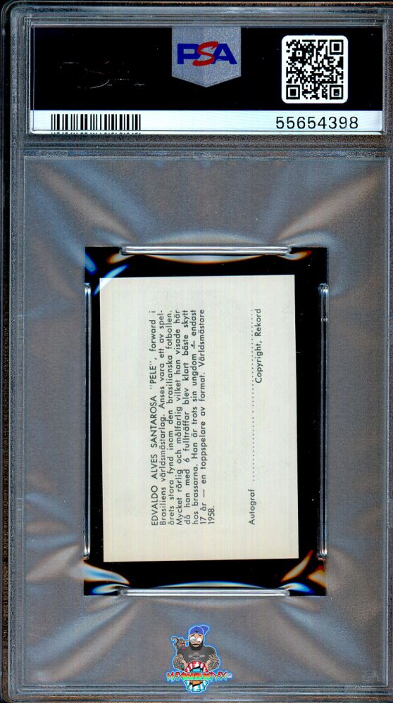 Back of 1958 Swedish Rekord Journal Hand Cut Pele