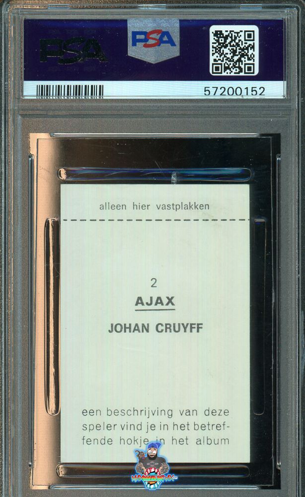 Back of 1972 Vanderhout International Voetbalsterren In Aktie Johan Cruyff #2