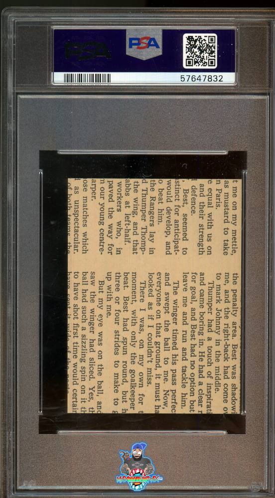 Back of 1968 the Rover Famous Footballers Hand Cut Panel Pele/Tommy Wright