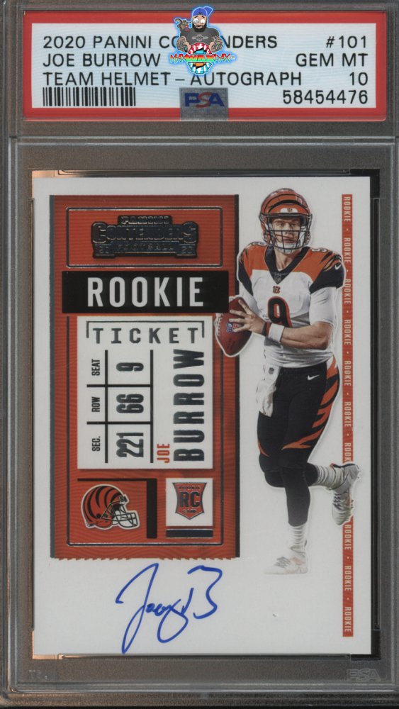 2020 Panini Contenders Team Helmet Variation Rookie Ticket Autograph Joe Burrow #101B
