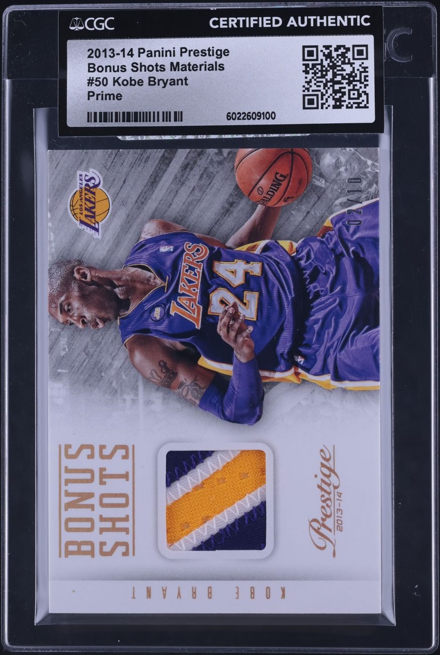 2013-14 Panini Prestige Bonus Shots Materials Kobe Bryant Prime