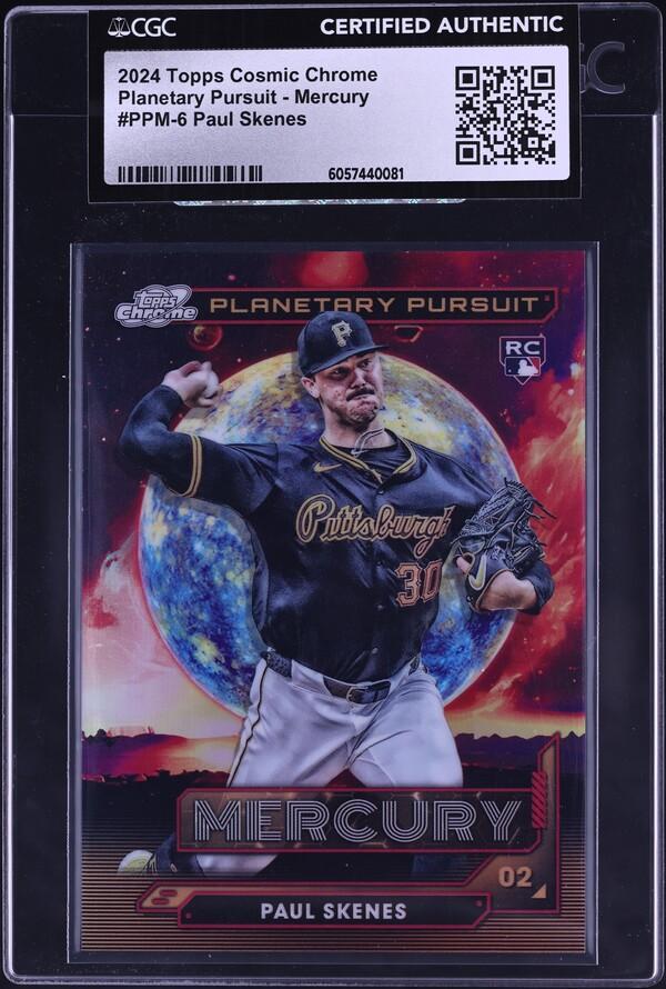 2024 Topps Chrome Cosmic Planetary Pursuit Mercury Paul Skenes ROOKIE #PPM-6 CGC AUTH
