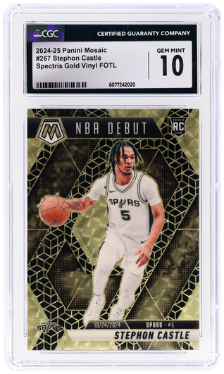 2024 Panini Mosaic Stephon Castle Spectris Gold Vinyl FOTL