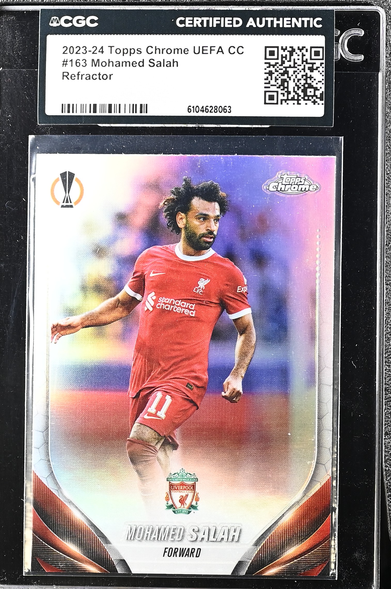 2023-24 Topps Chrome UEFA CC Mohamed Salah Refractor