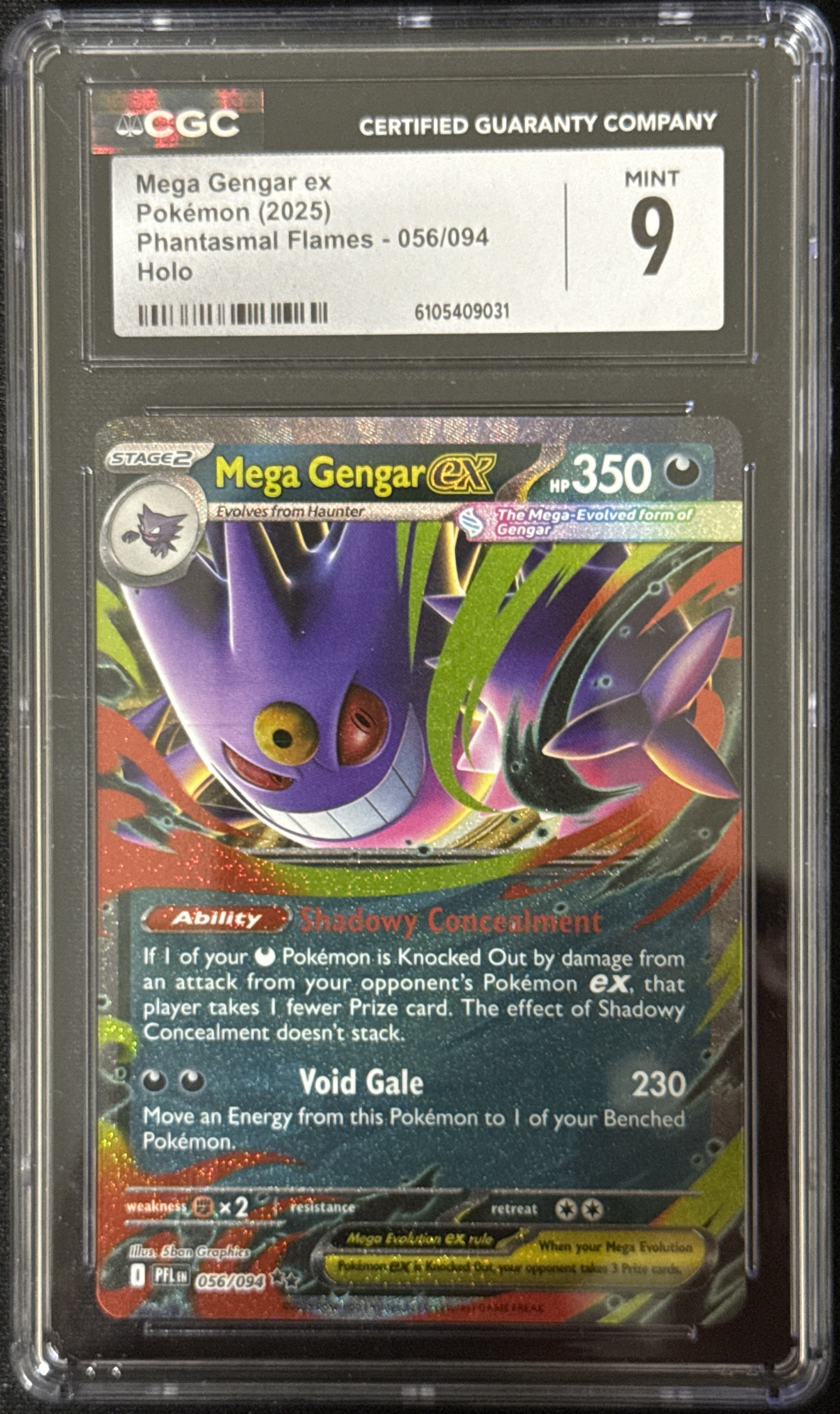 2025 The Pokémon Company Phantasmal Flames Mega Gengar Holo