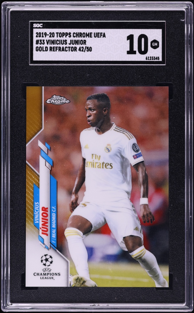 2019 Topps Chrome UEFA Gold Refractor /50 Vinicius Junior #33