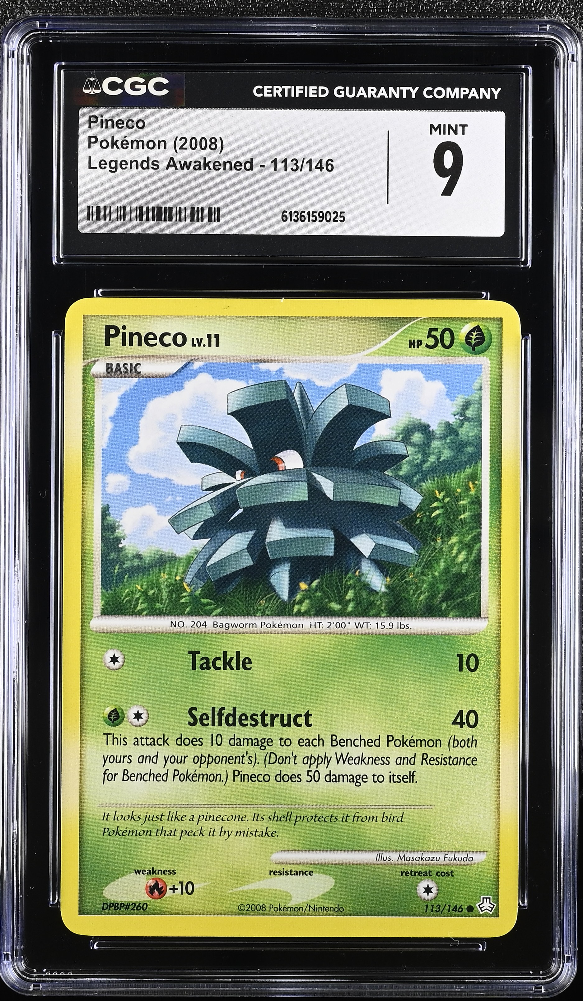 2008 Pokemon Legends Awakened Pineco English