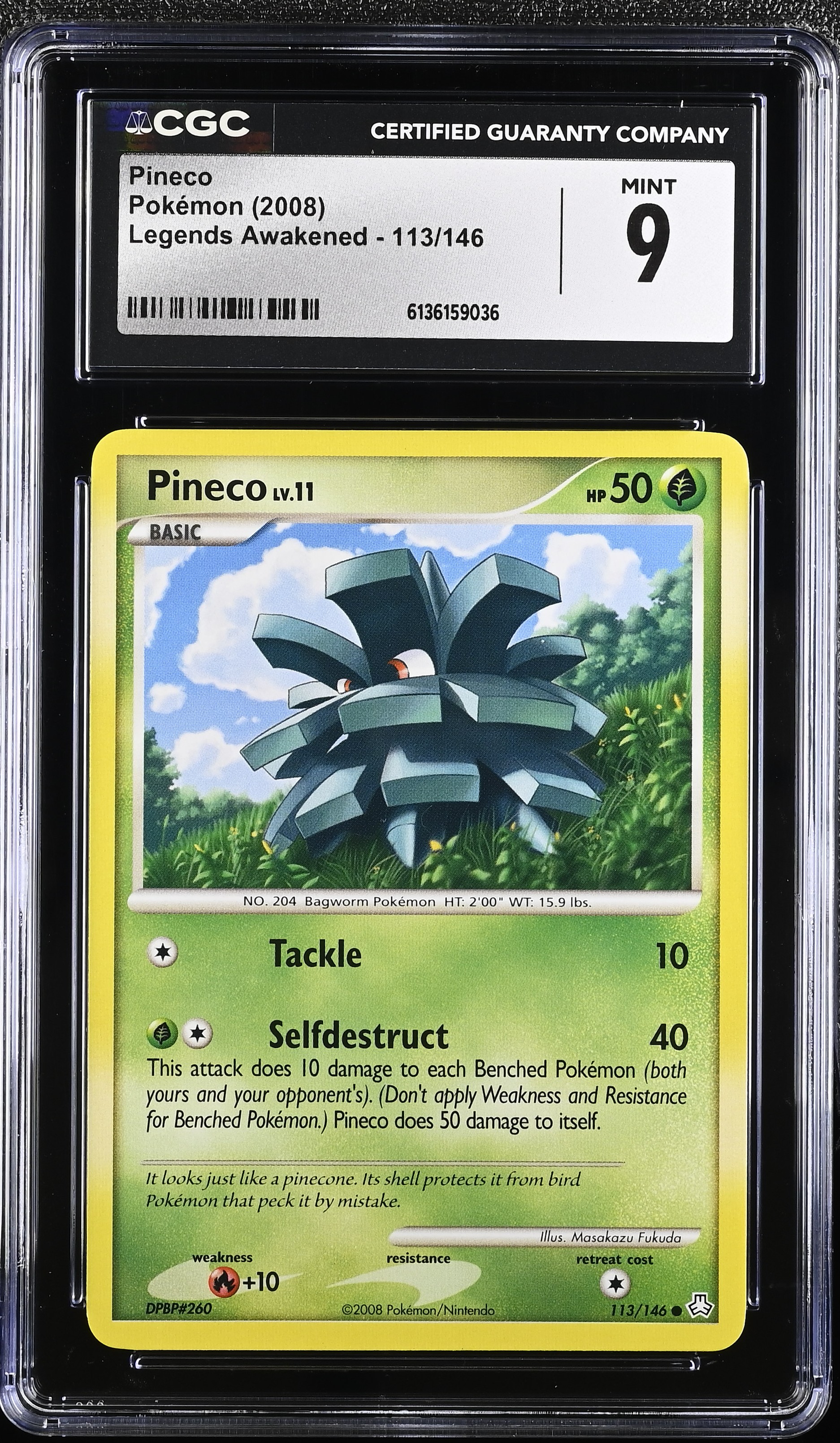 2008 Pokémon Legends Awakened Pineco English