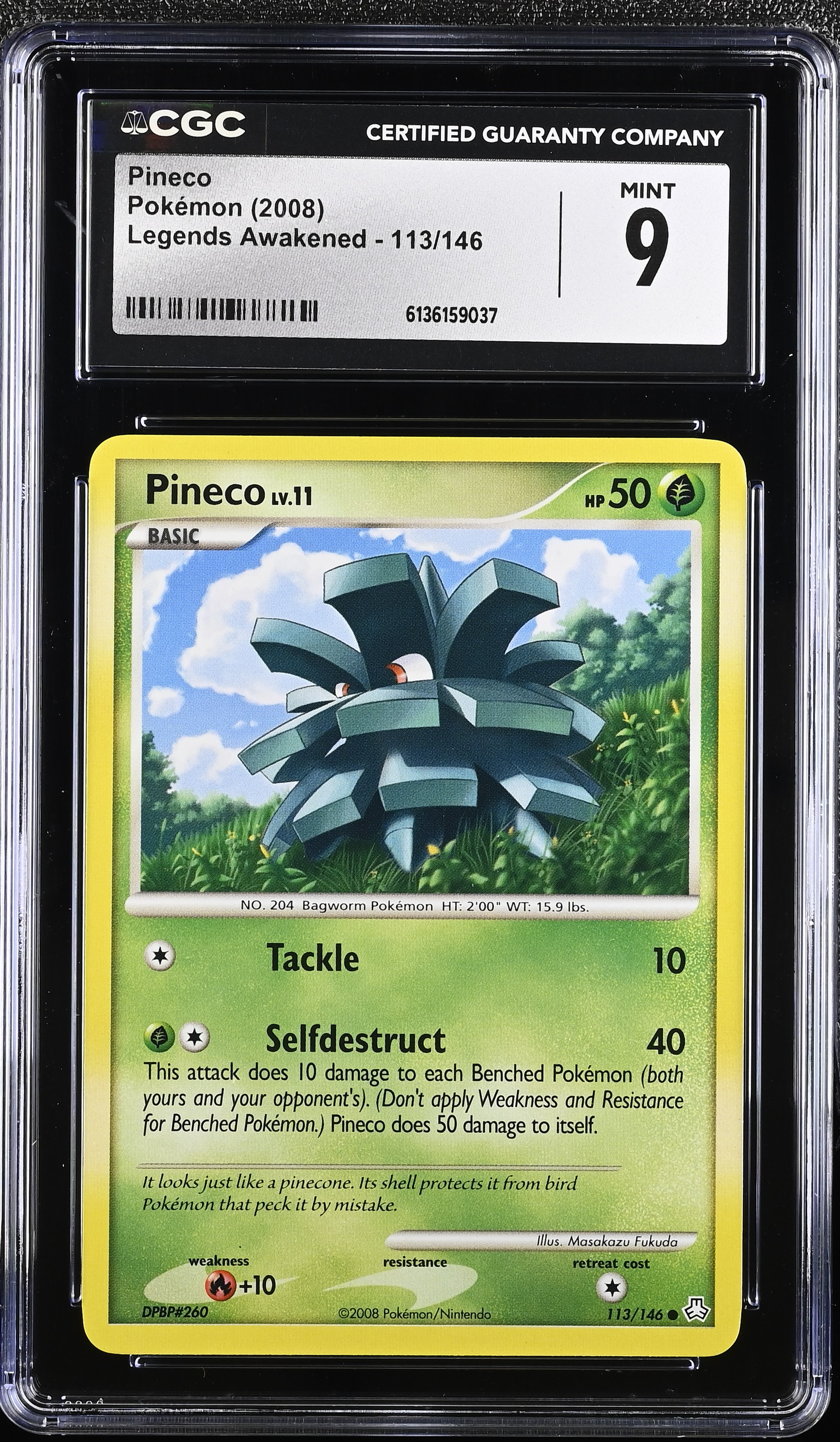 2008 Pokémon Legends Awakened Pineco English