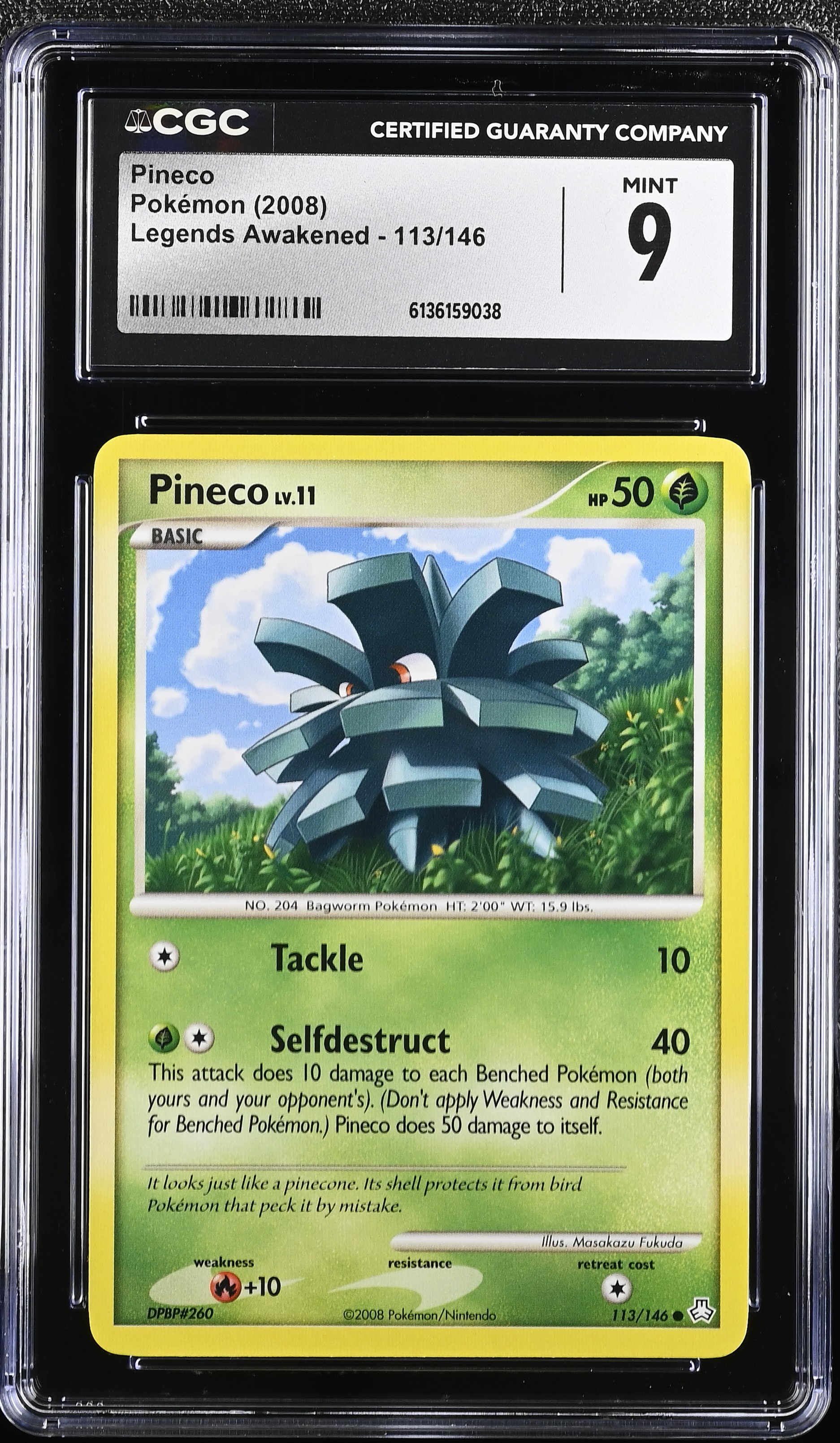2008 Pokémon Legends Awakened Pineco English