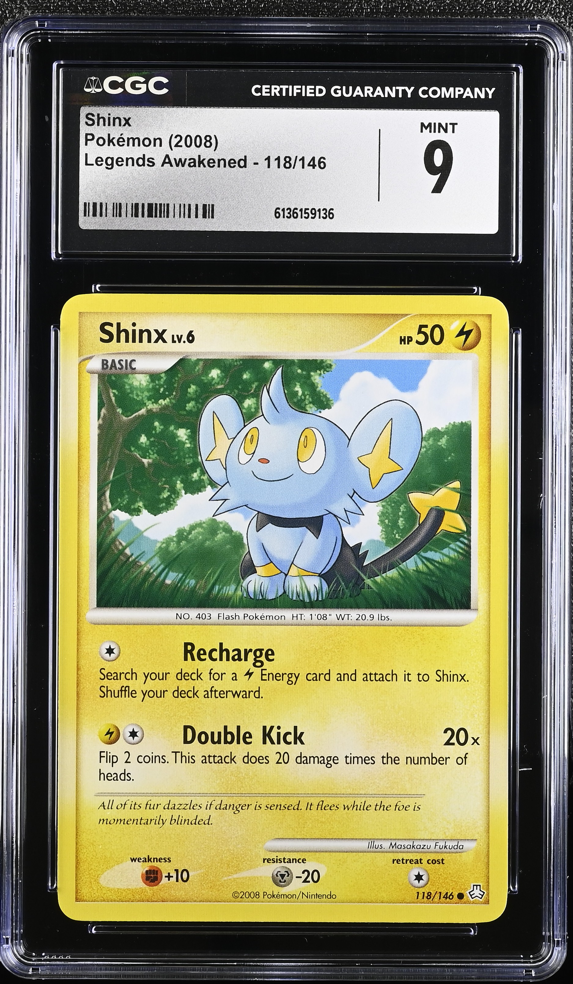 2008 Pokemon Legends Awakened Shinx English