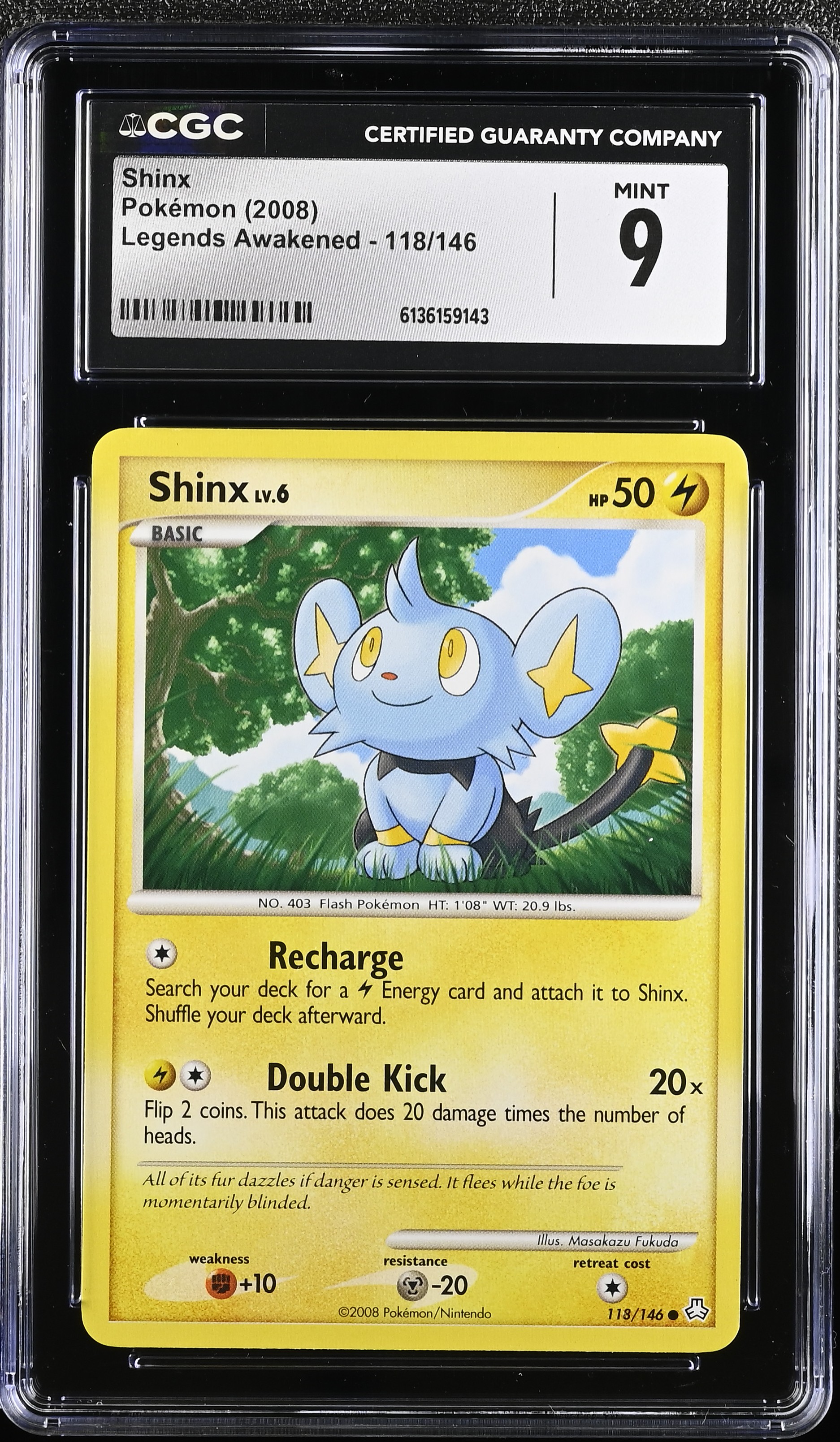 2008 Pokemon Legends Awakened Shinx English