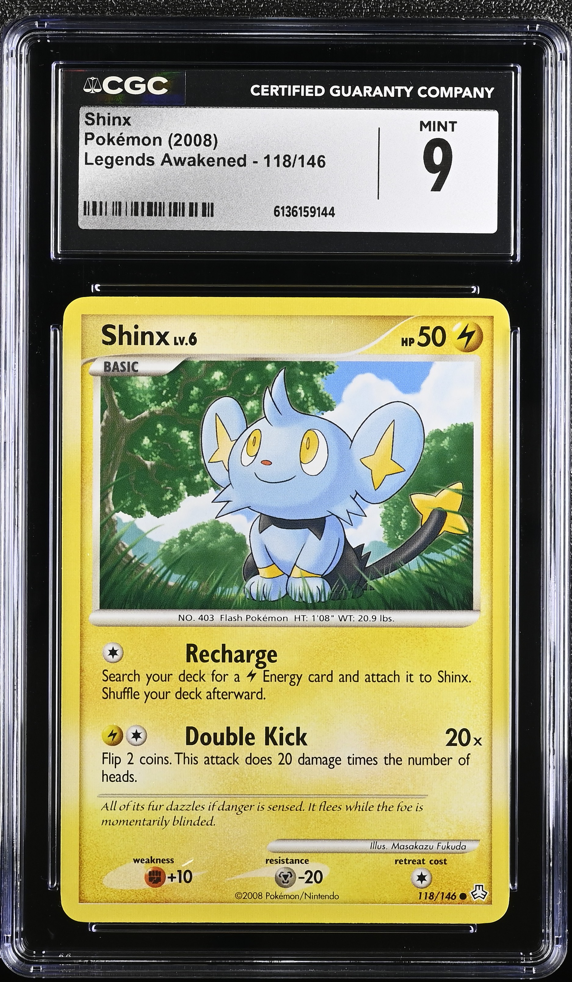 2008 Pokemon Legends Awakened Shinx English