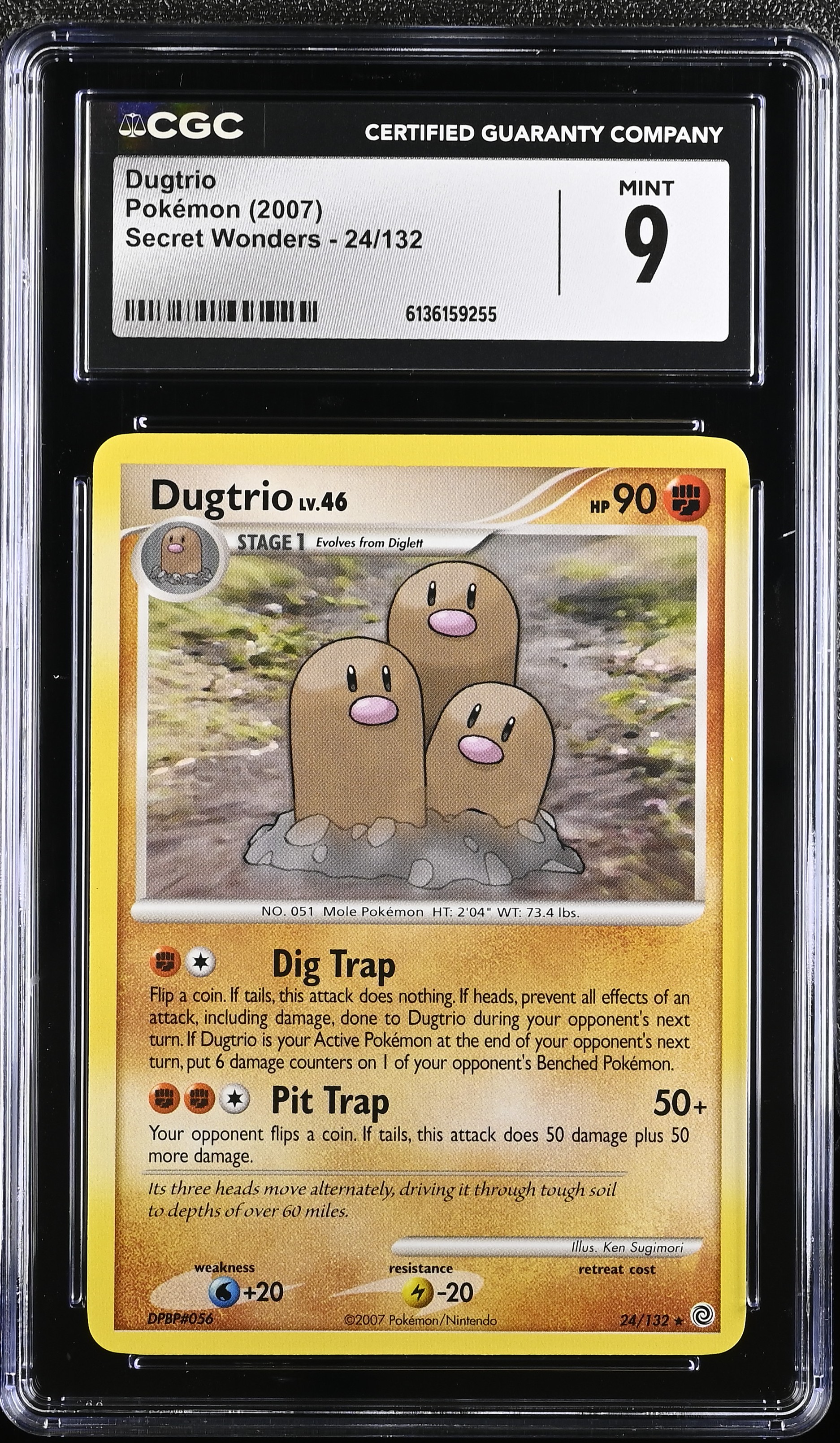 2007 Pokemon Secret Wonders Dugtrio English
