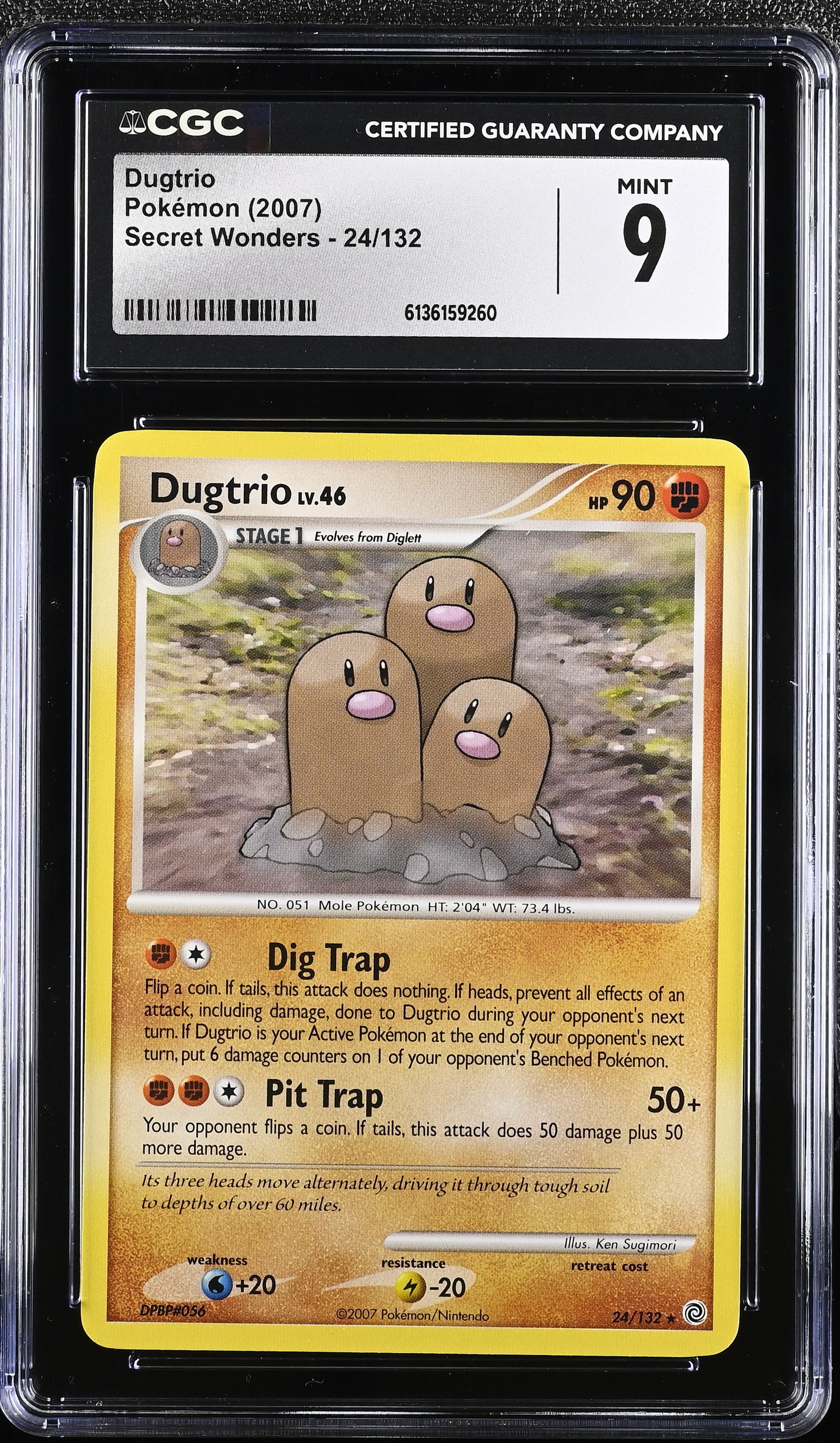 2007 Pokémon Secret Wonders Dugtrio English