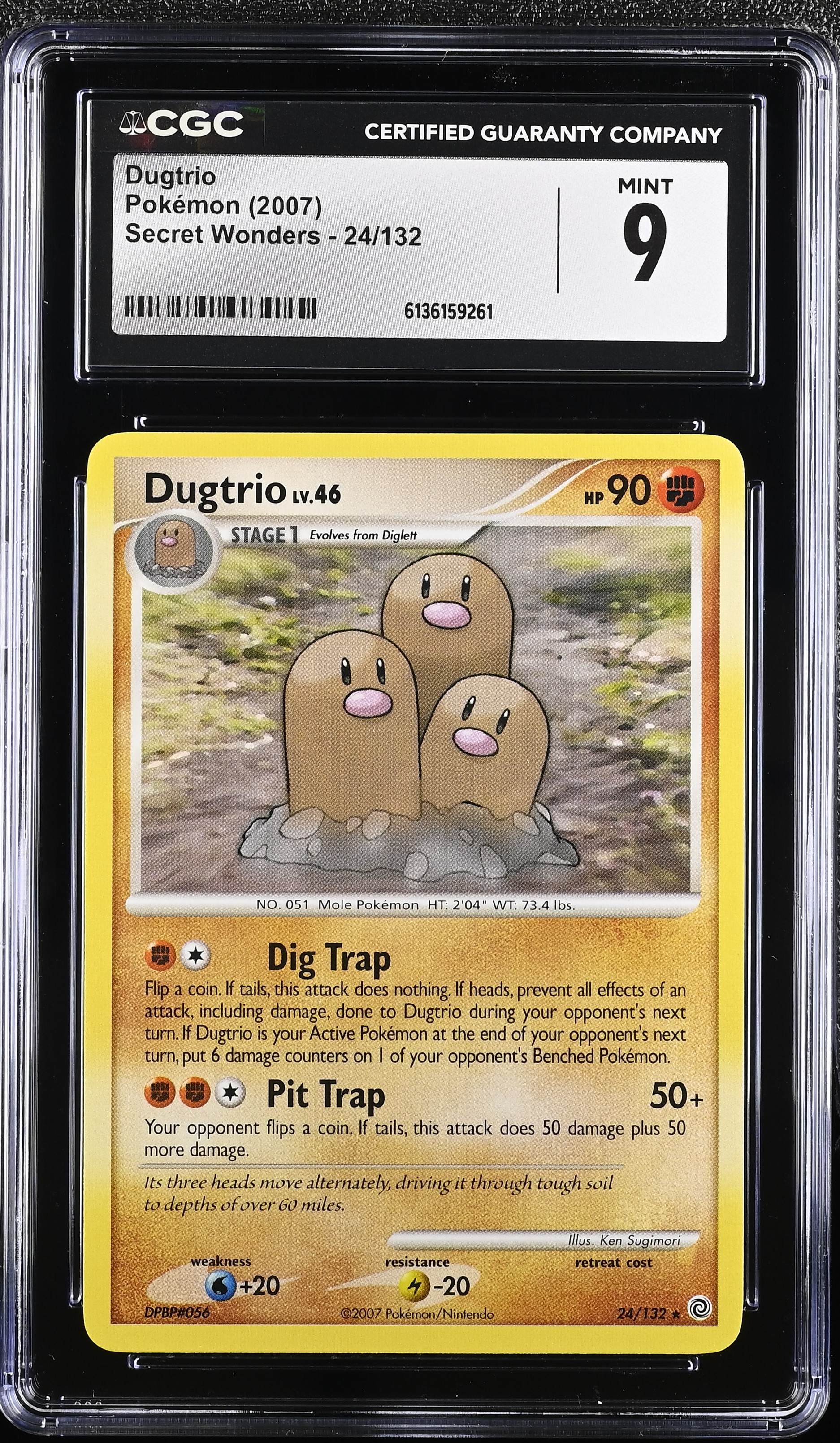 2007 Pokemon Secret Wonders Dugtrio English