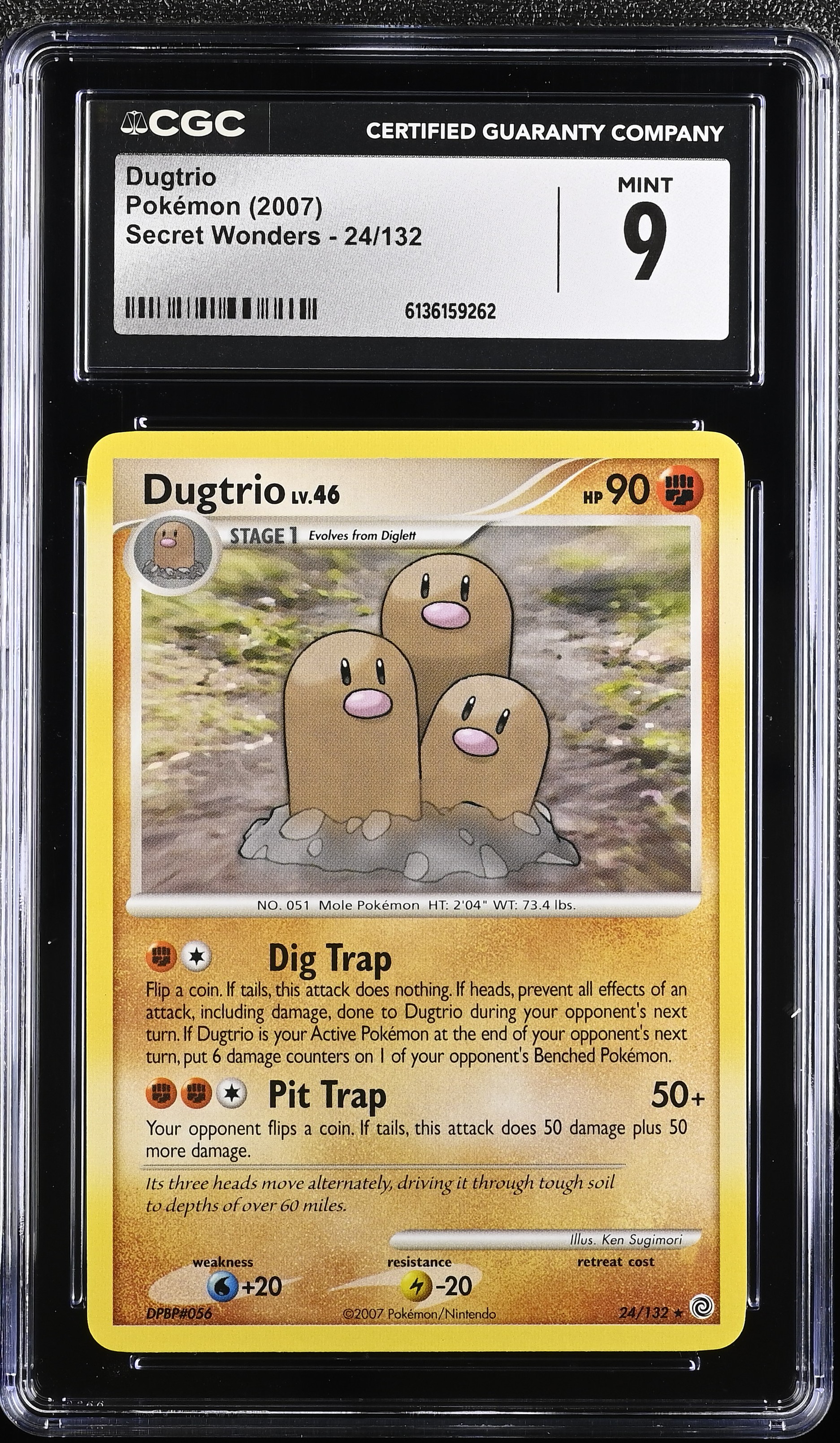 2007 Pokemon Secret Wonders Dugtrio English