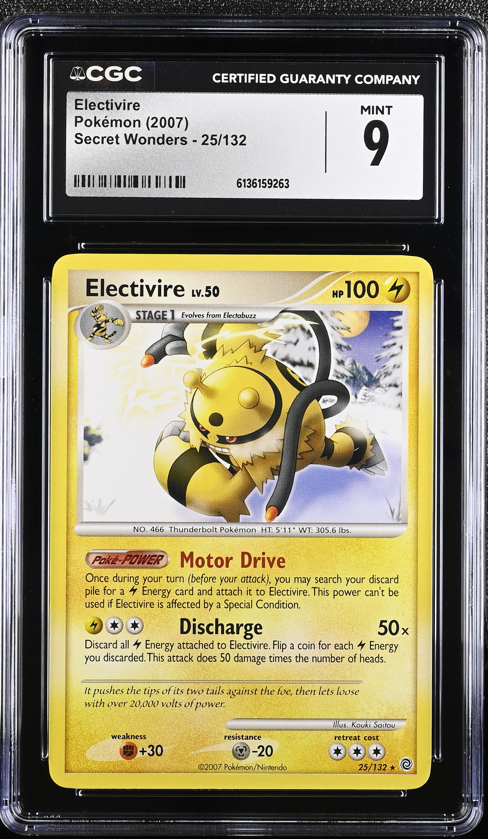 2007 Pokemon Secret Wonders Electivire English