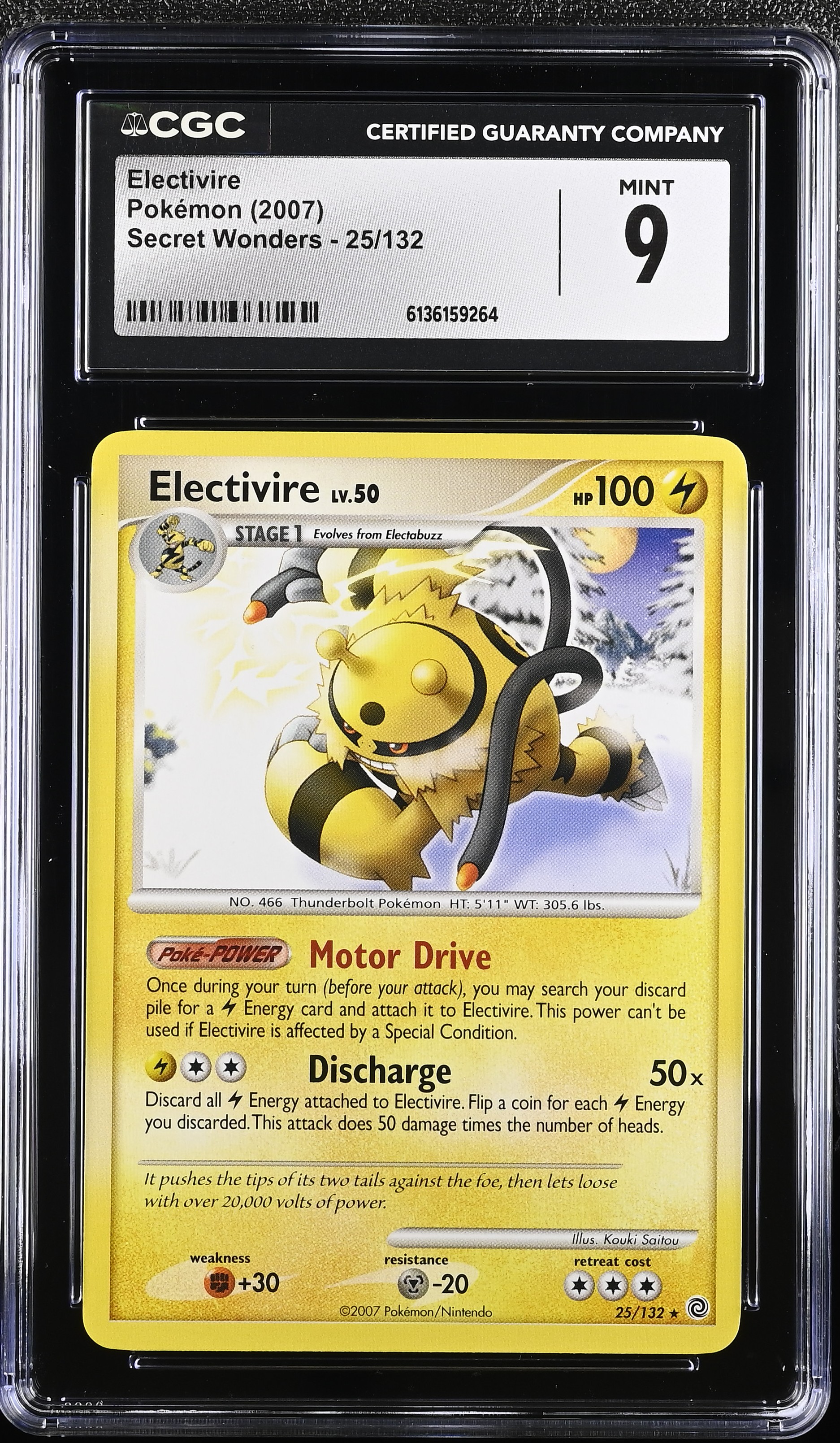 2007 Pokemon Secret Wonders Electivire English