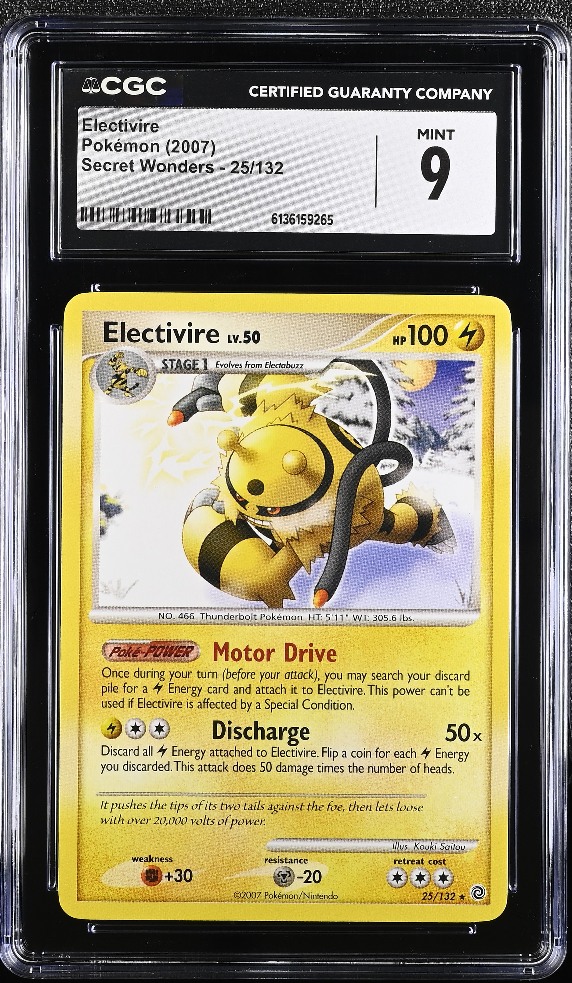 2007 Pokemon Secret Wonders Electivire English