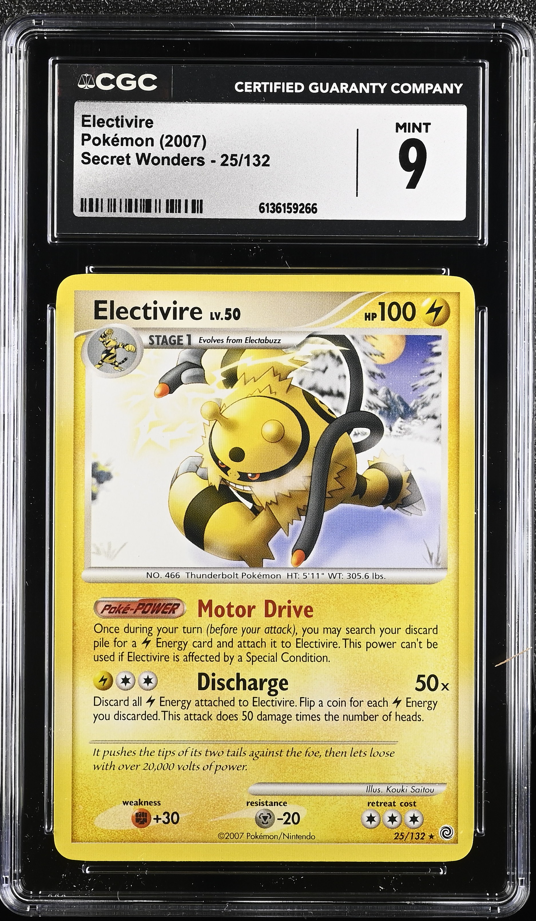 2007 Pokemon Secret Wonders Electivire English
