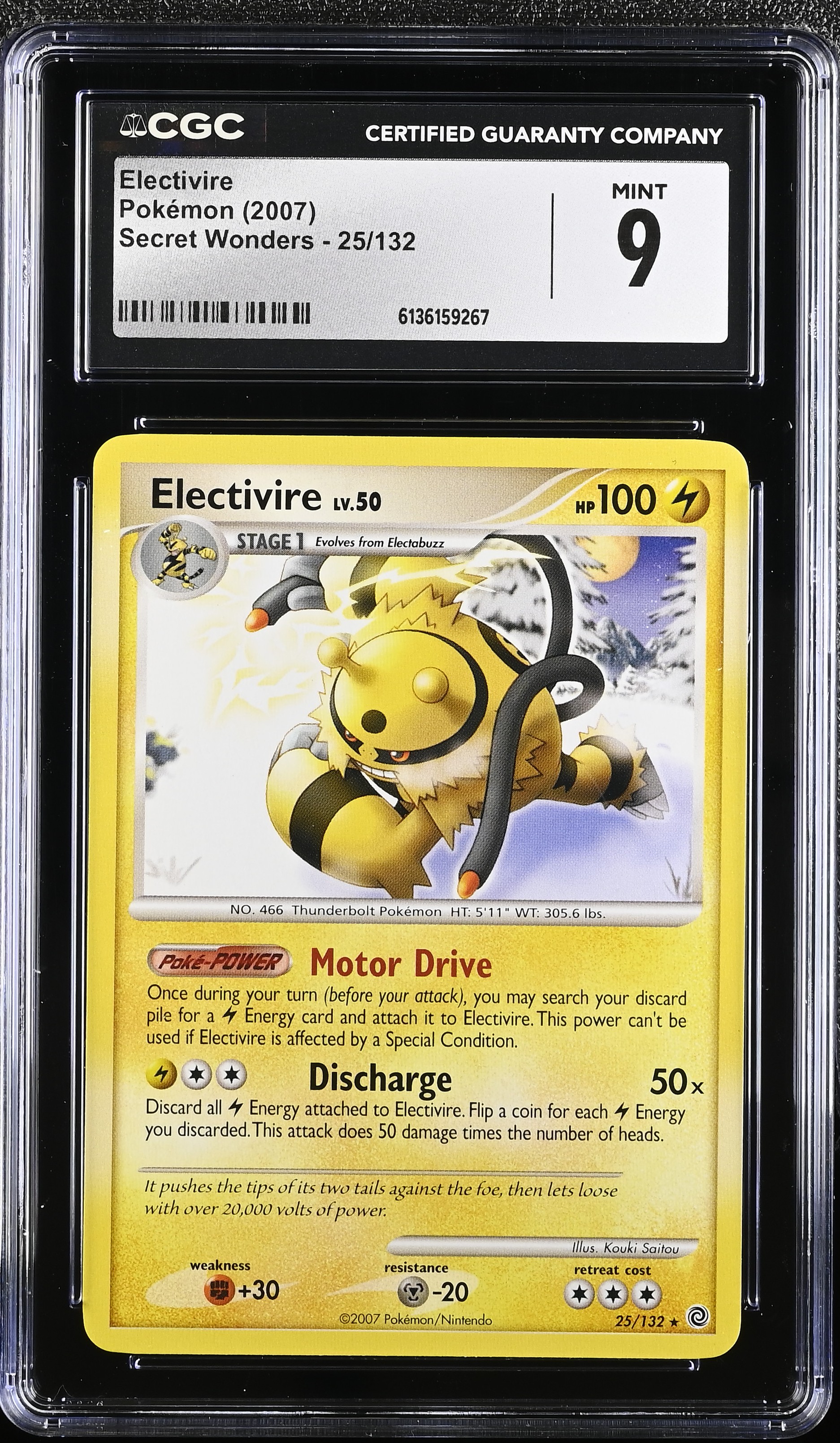 2007 Pokemon Secret Wonders Electivire English