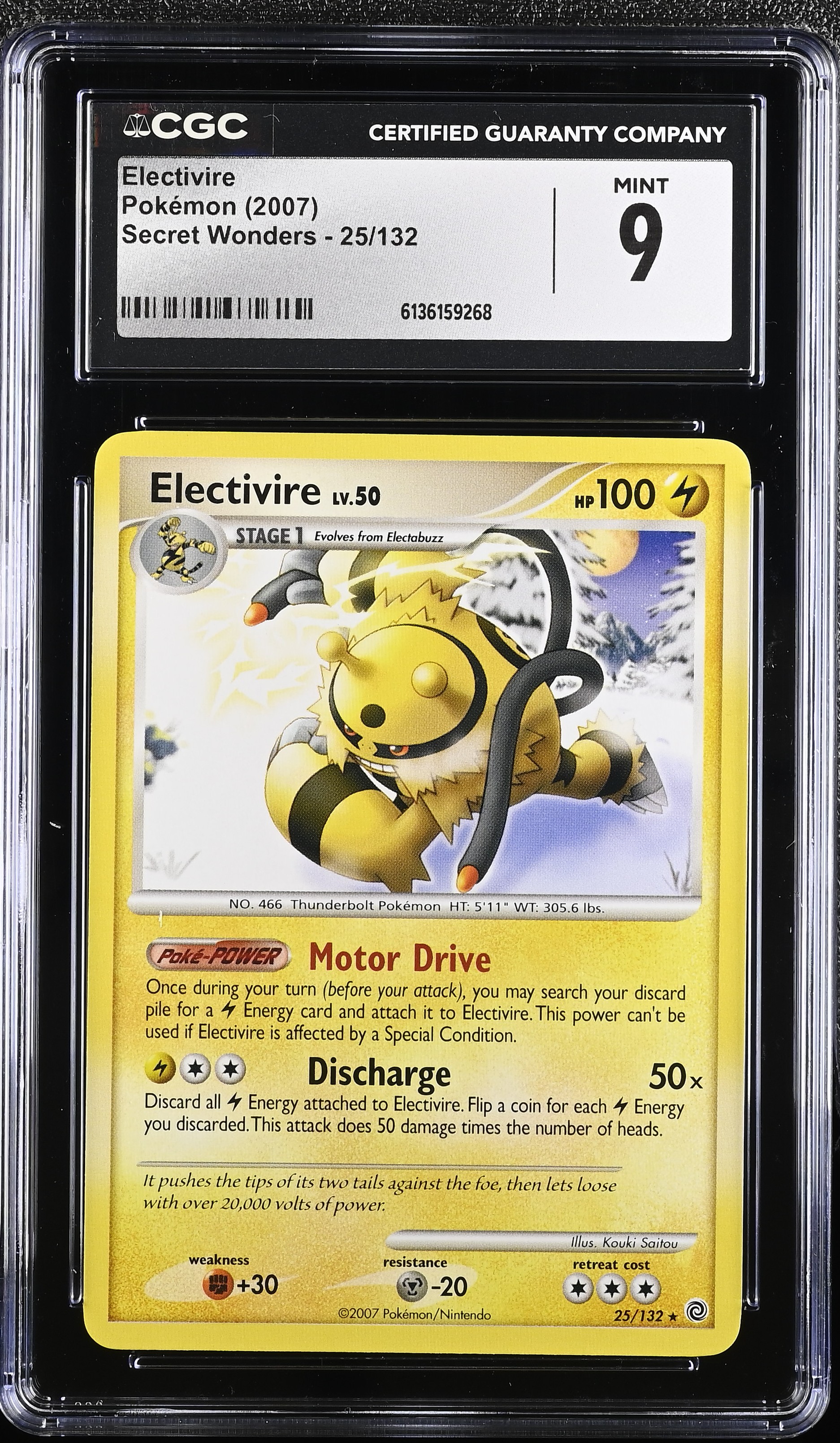 2007 Pokemon Secret Wonders Electivire English