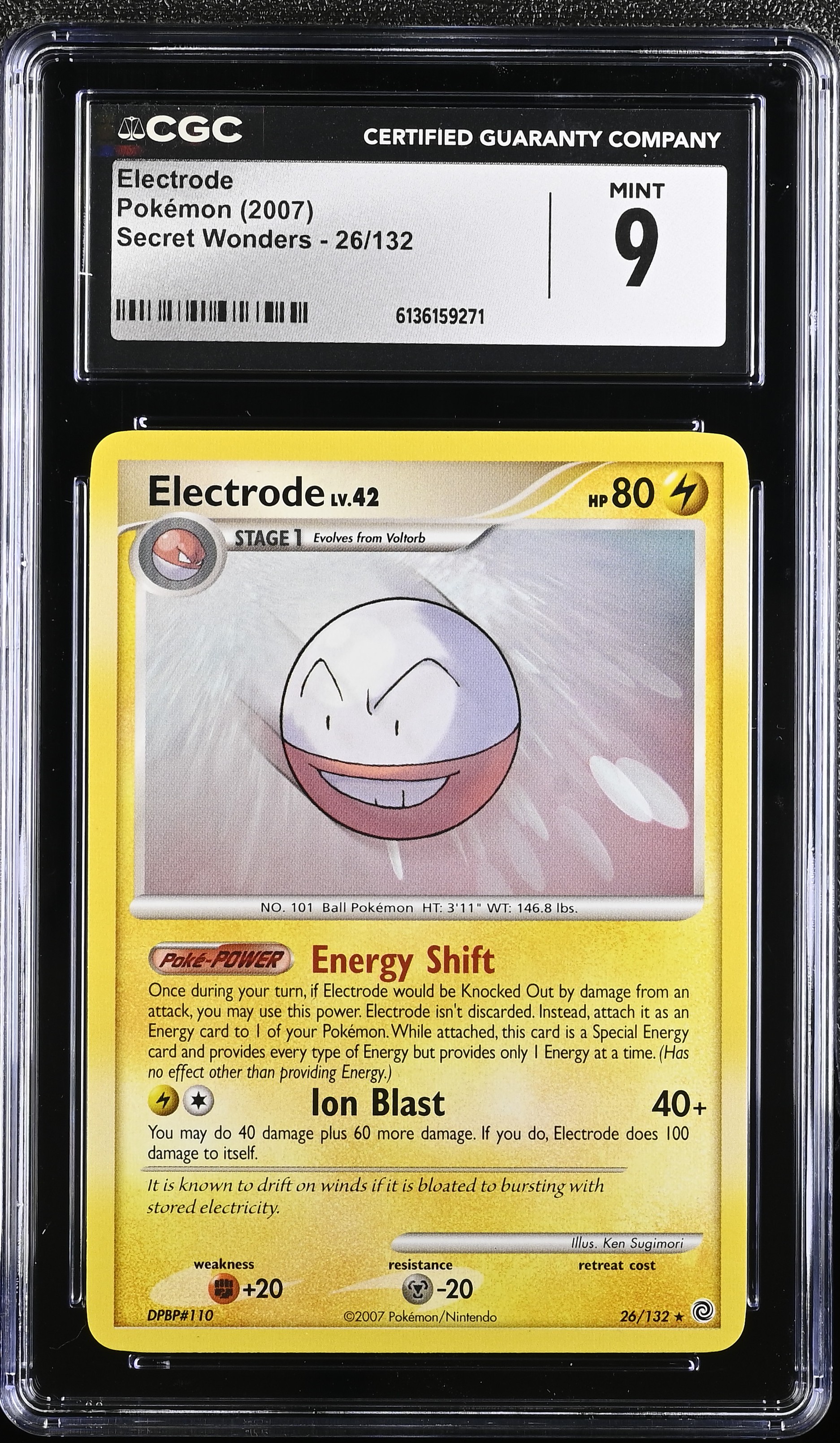 2007 Pokemon Secret Wonders Electrode English