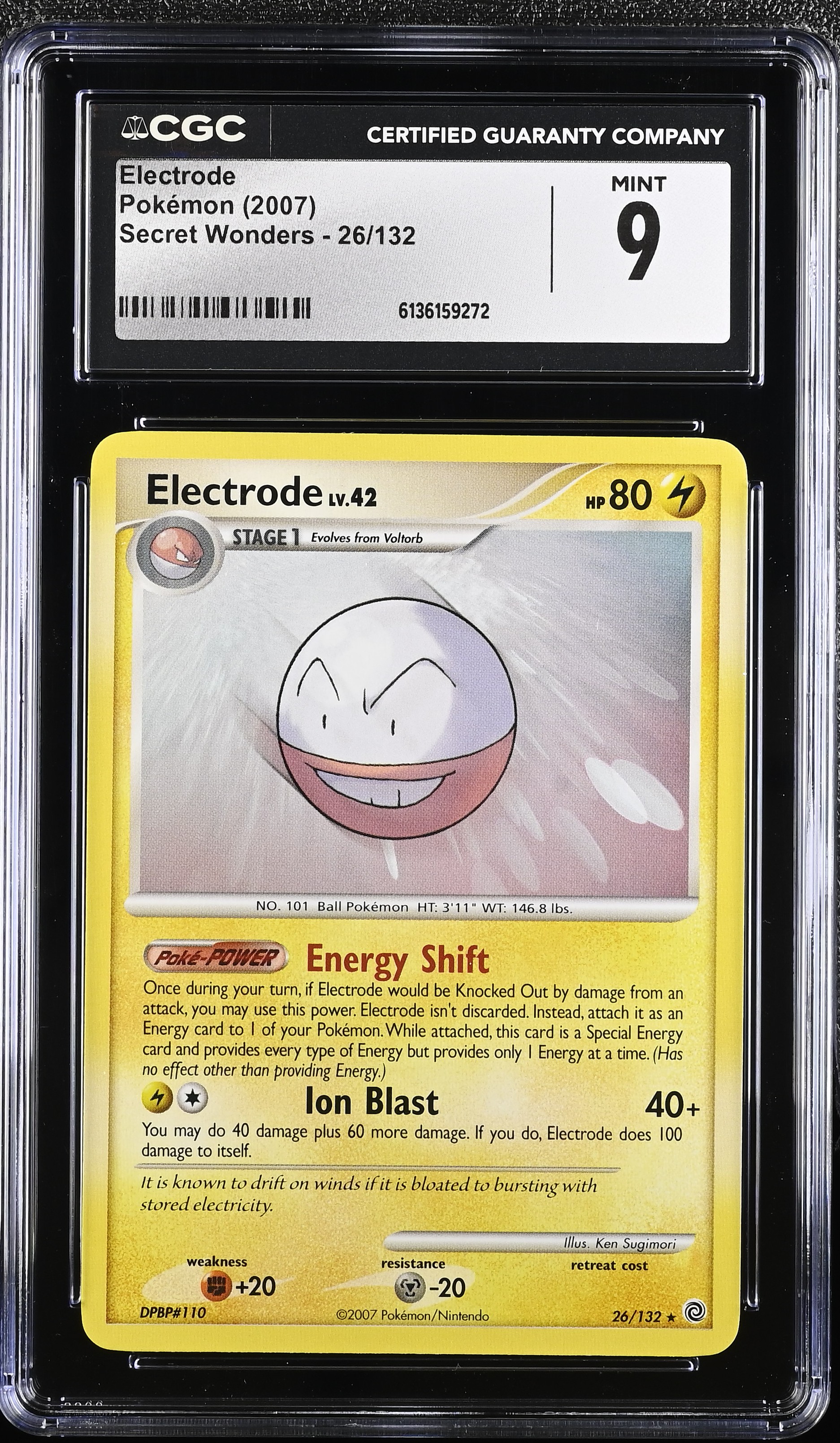 2007 Pokemon Secret Wonders Electrode English