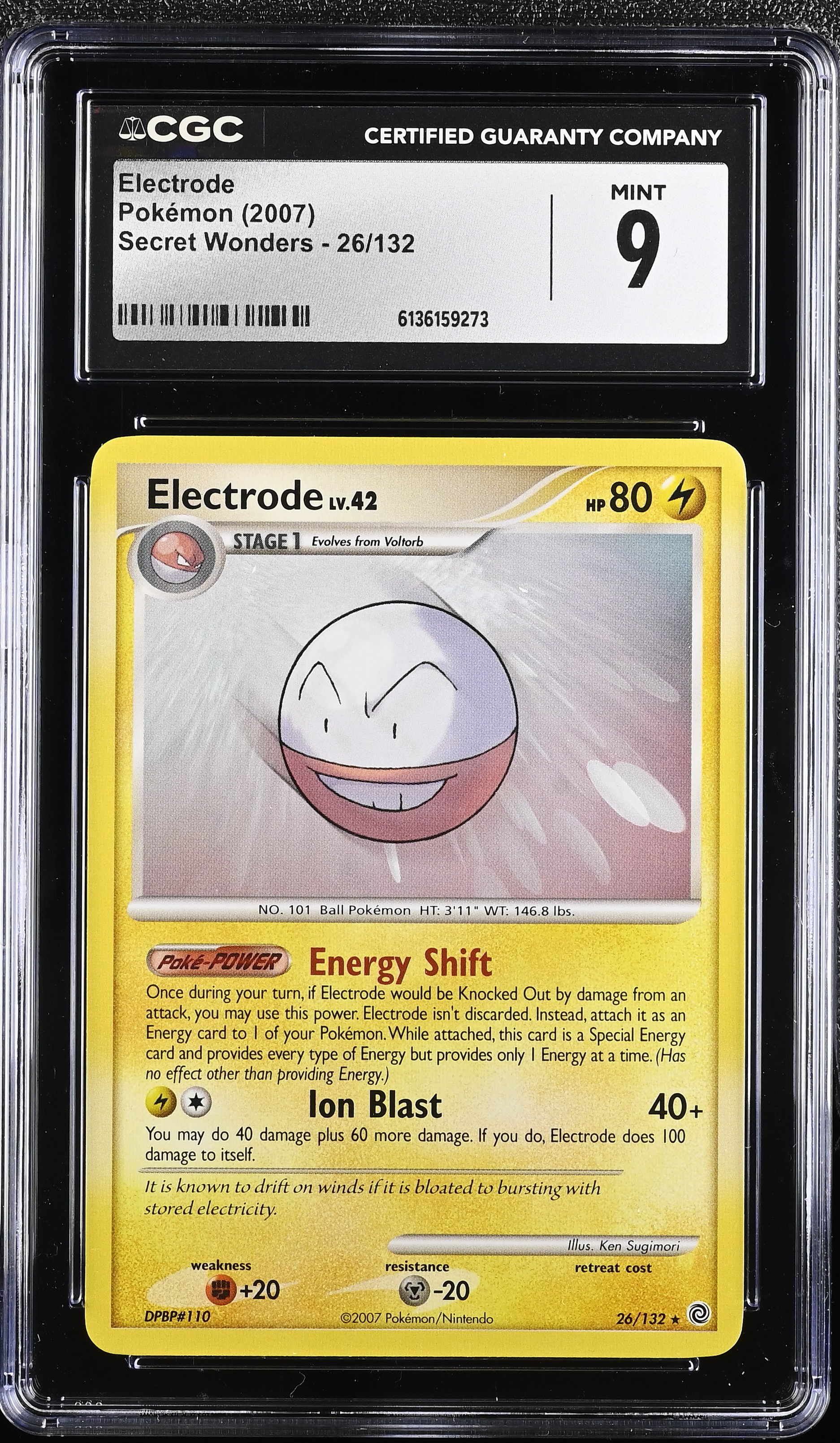 2007 Pokemon Secret Wonders Electrode English